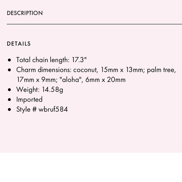 $78 Kate Spade Aloha Charm Pendant Necklace in gold - Picture 11 of 12